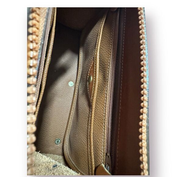 Dooney & Bourke Vintage Satchel Crossbody All‎ Weather Leather Acorn Brown - Picture 5 of 6